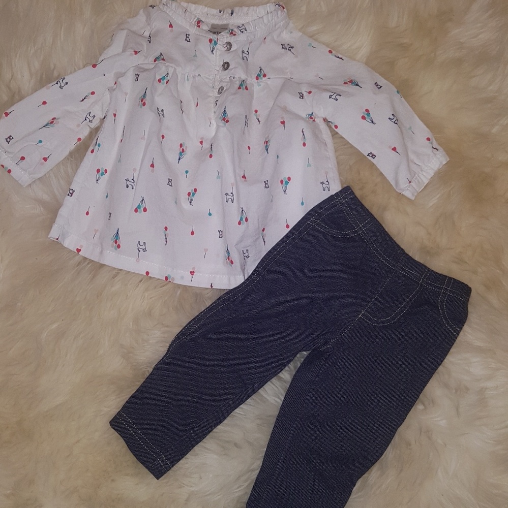 Carter's Blouse and Pant set, size 9 months